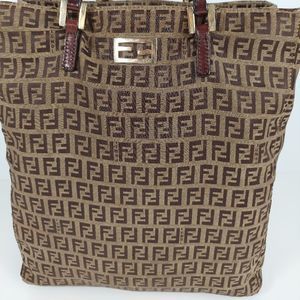 Authentic Pre-owned Fendi Brown Zucca Tote Shoulder Bag